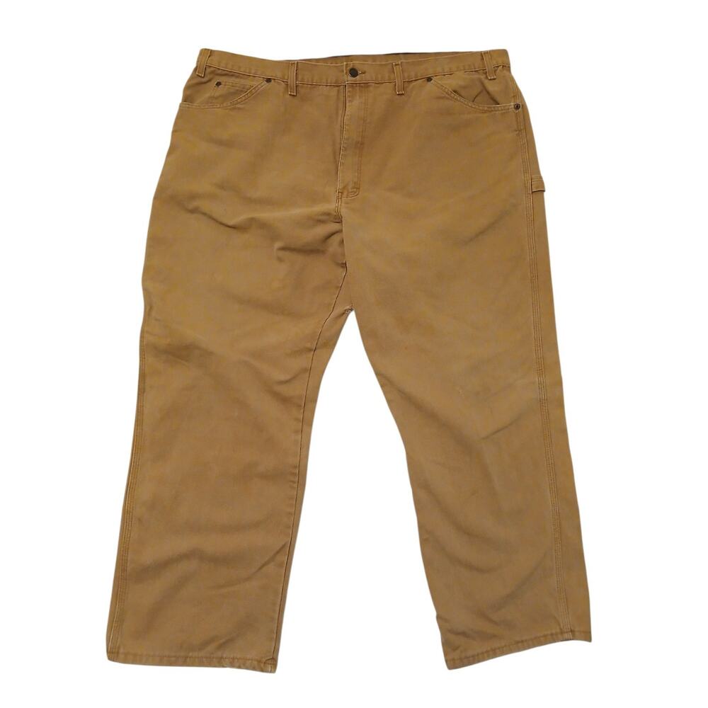 Dickies Mens Carpenter Work Pants 44x30 Relaxed Fit Canvas Cotton~SEE HOLE (Pic)